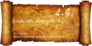 Ludvigh Gusztáv névjegykártya