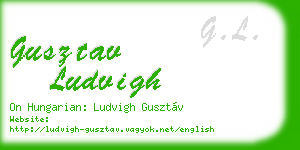 gusztav ludvigh business card